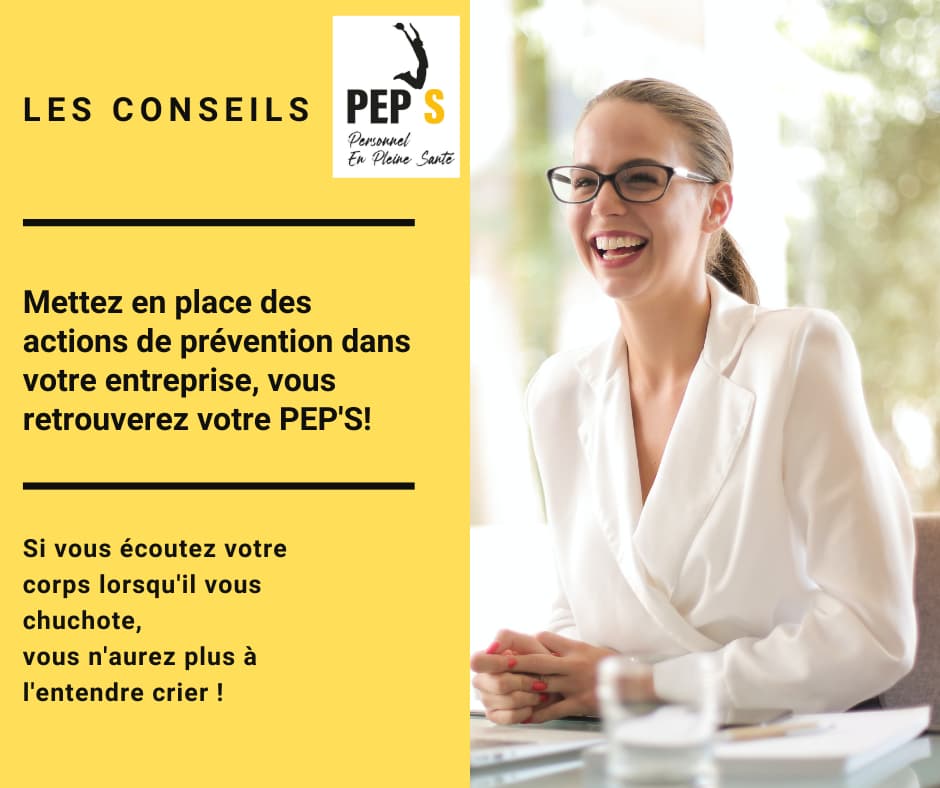 Conseil PEP'S sur la prévention personnalisée des TMS en entreprise