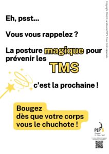 Affiche PEP'S — La posture magique pour prévenir les TMS